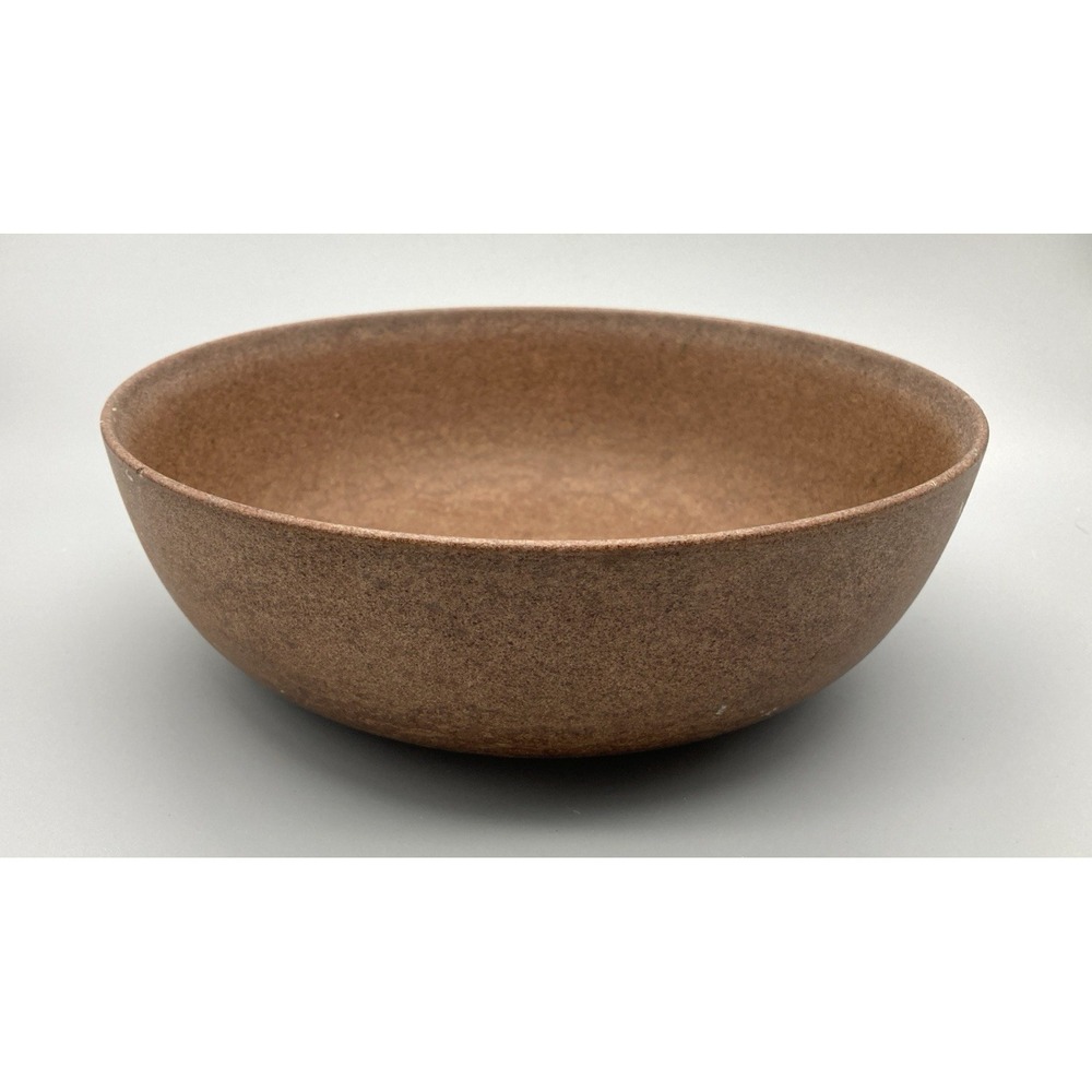 Vintage mid century modern bowl Ellingers Agatized Wood serving salad 9 1/4"